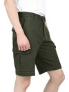 Multi Pocket Cargo Shorts Dartk Green - LORO PIANA - BALAAN 4