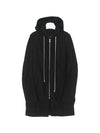 Cotton Over Hooded Jacket Black - RICK OWENS - BALAAN 1