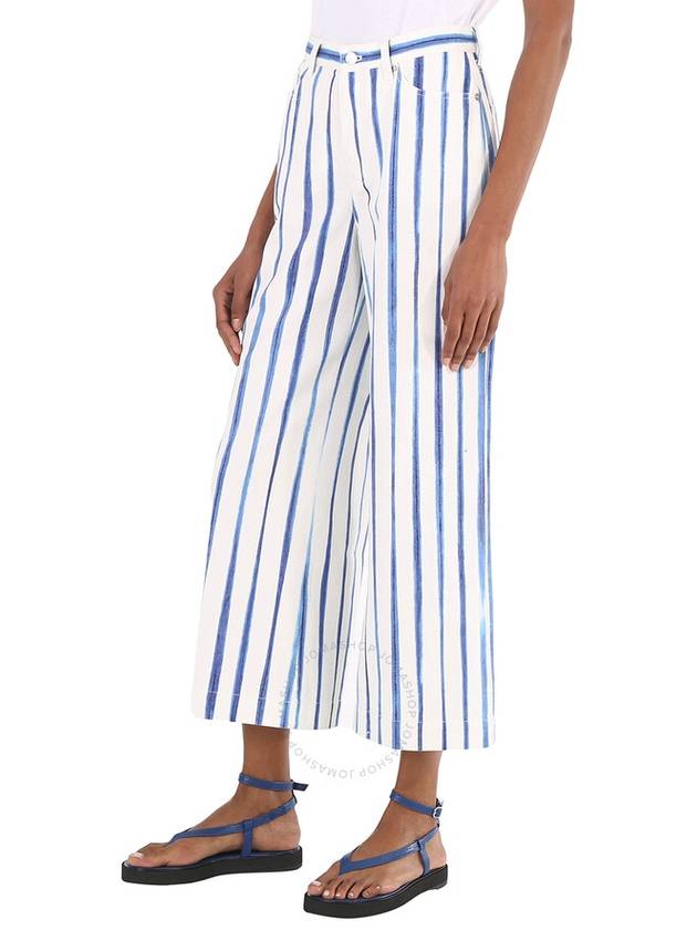 Polo Ralph Lauren Ladies Striped Wide Cropped Trousers, Brand Size 4 - POLO RALPH LAUREN - BALAAN 3