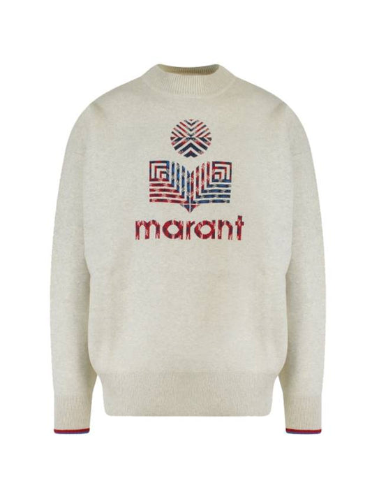 Larrison Logo Crew Neck Knit Top Ecru - ISABEL MARANT - BALAAN 1