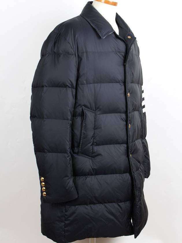 Diagonal armband gold padding coat navy 4 105 - THOM BROWNE - BALAAN 6