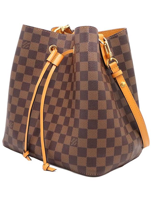 Women s Louis Vuitton N40213 Damier Eben Canvas Neonoe MM Bucket Bag Shoulder gt Gangbuk used luxury goods - LOUIS VUITTON - BALAAN 4