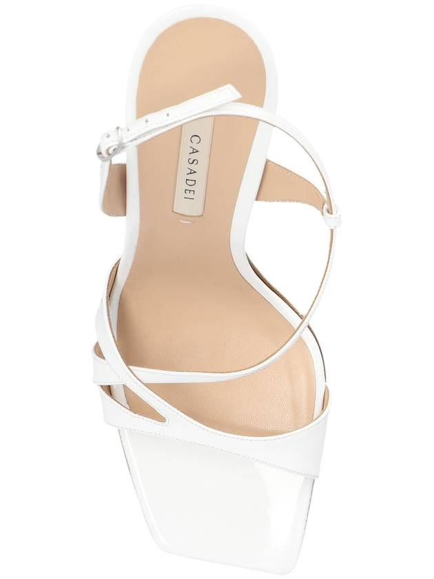 Casadei ‘Geraldine’ Glossy Heeled Sandals, Women's, White - CASADEI - BALAAN 6