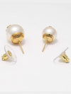 Cassandre Pearl Earrings in Metal Gold And Cream - SAINT LAURENT - BALAAN 5