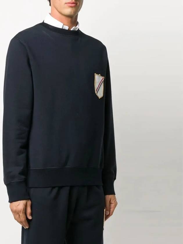 Men's Crest Patch Sweatshirt Navy - THOM BROWNE - BALAAN 3