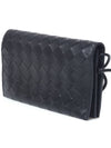 Intrecciato Strap Long Wallet Black - BOTTEGA VENETA - BALAAN 3