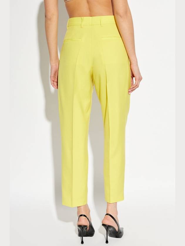 PS Paul Smith Wool Trousers With Crease, Women's, Yellow - PAUL SMITH - BALAAN 4