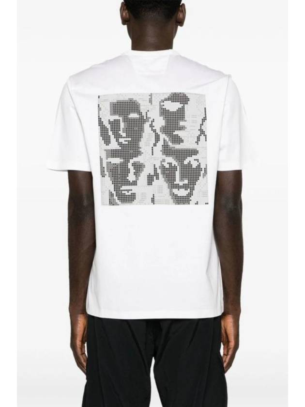 Mercerized Jersey Graphic Face Short Sleeve T-Shirt White - CP COMPANY - BALAAN 4