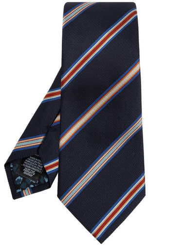 Striped Silk Tie Navy - PAUL SMITH - BALAAN 1