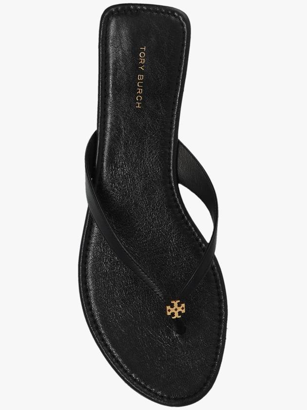 Tory Burch Leather Slides, Women's, Black - TORY BURCH - BALAAN 6