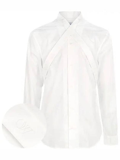 Logo Cotton Long Sleeve Shirt White - OFF WHITE - BALAAN 2