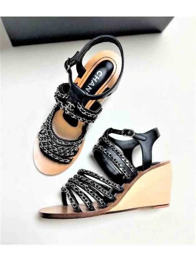 Logo chain wedge heel sandals sandals G35867 - CHANEL - BALAAN 2