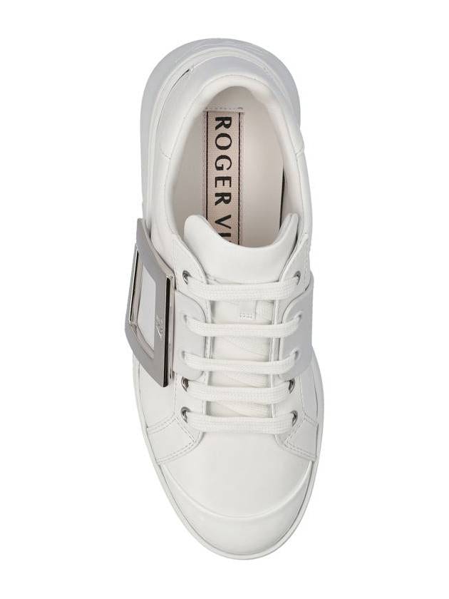 Viv Metal Buckle Low Top Sneakers White - ROGER VIVIER - BALAAN 5