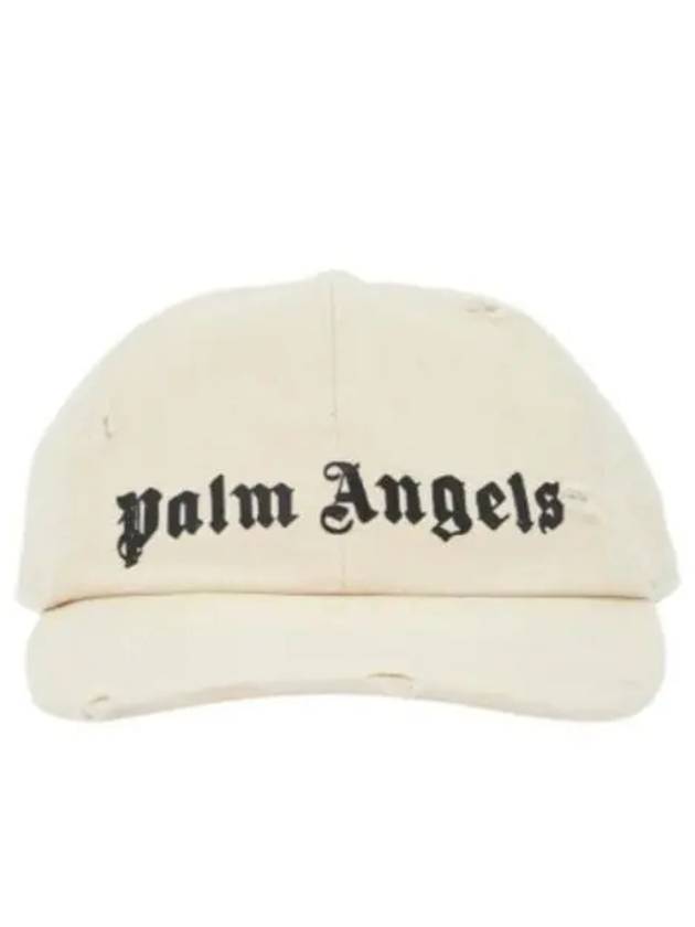 Logo Ball Cap Ivory - PALM ANGELS - BALAAN 2