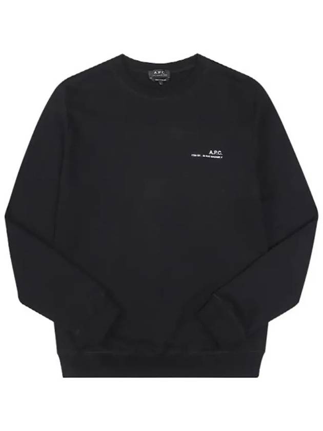 Men's Item Logo Sweatshirt Black - A.P.C. - BALAAN 6