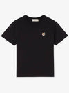 Fox Head Patch Short Sleeve T-Shirt Black - MAISON KITSUNE - BALAAN 3