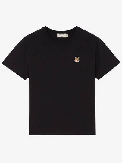 Fox Head Patch Short Sleeve T-Shirt Black - MAISON KITSUNE - BALAAN 2