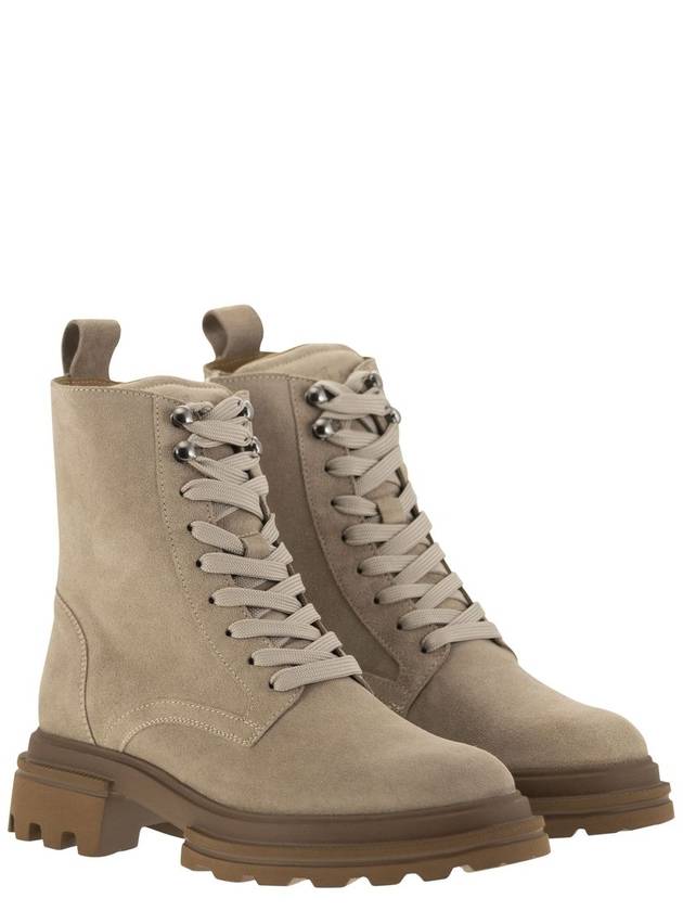 H674 - Suede lace-up boot - HOGAN - BALAAN 4