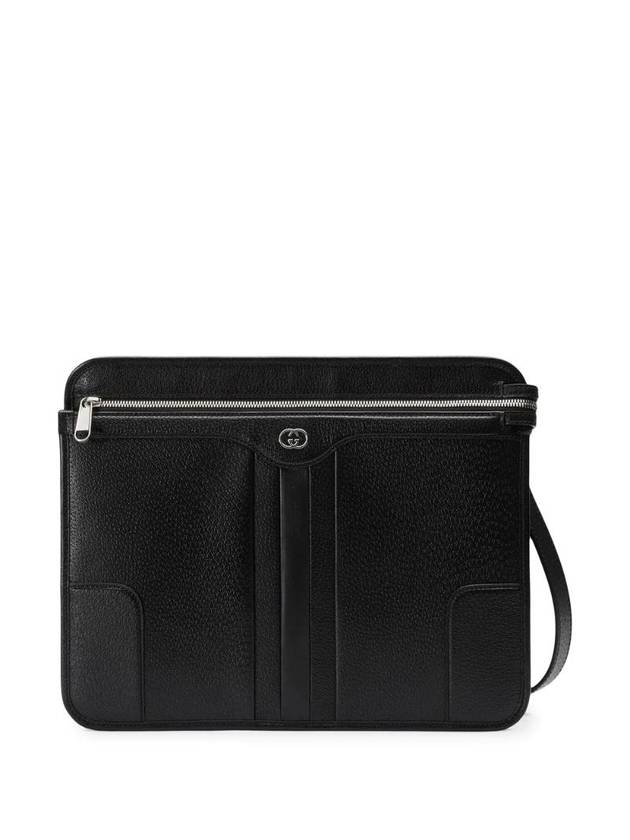 Interlocking G Messenger Clutch Bag Black - GUCCI - BALAAN 1