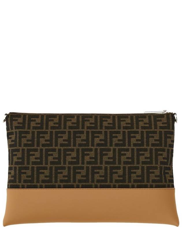 FF Diagonal Leather Cross Bag Brown - FENDI - BALAAN 5