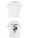 Flower Print Back Logo Short Sleeve T-Shirt White - WOOYOUNGMI - BALAAN 5