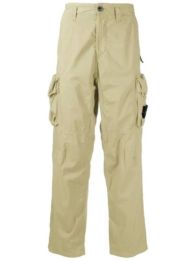 Stretch Cotton Tela Paracadute Cargo Pants Beige - STONE ISLAND - BALAAN 2