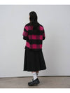 Gingham big check wool half coat pink - THE GREEN LAB - BALAAN 6