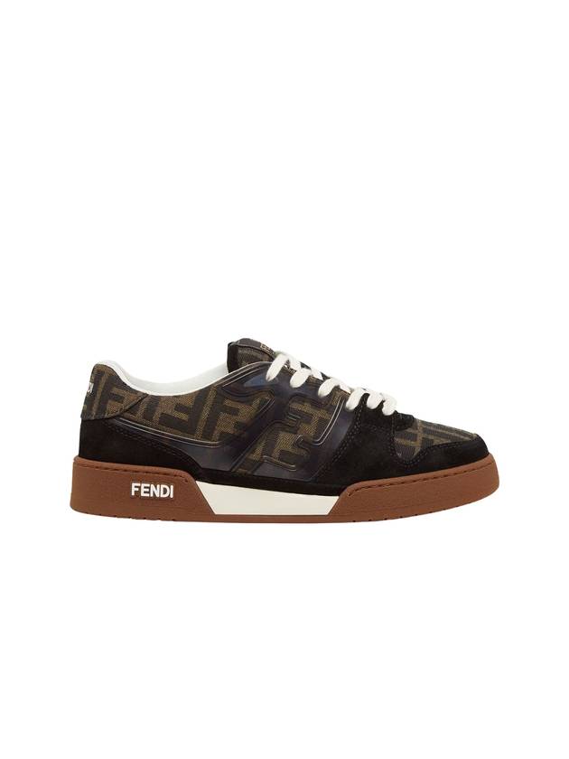 Match Canvas Low-Top With Black Suede - FENDI - BALAAN 2