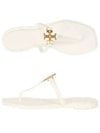 Roxanne Jelly Logo Flip Flops White - TORY BURCH - BALAAN 2