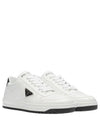 Downtown Leather Low Top Sneakers White - PRADA - BALAAN 3