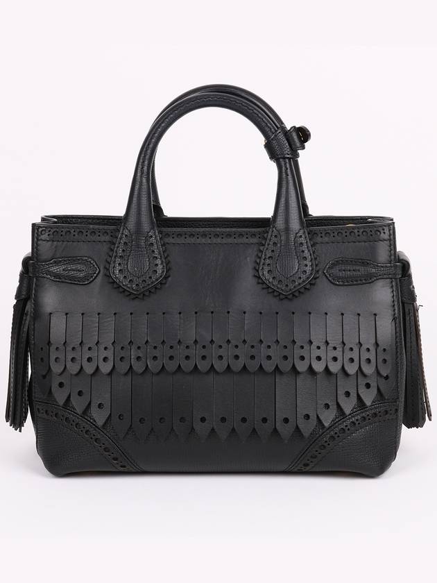 Black banner brogue tote and shoulder bag - BURBERRY - BALAAN 3