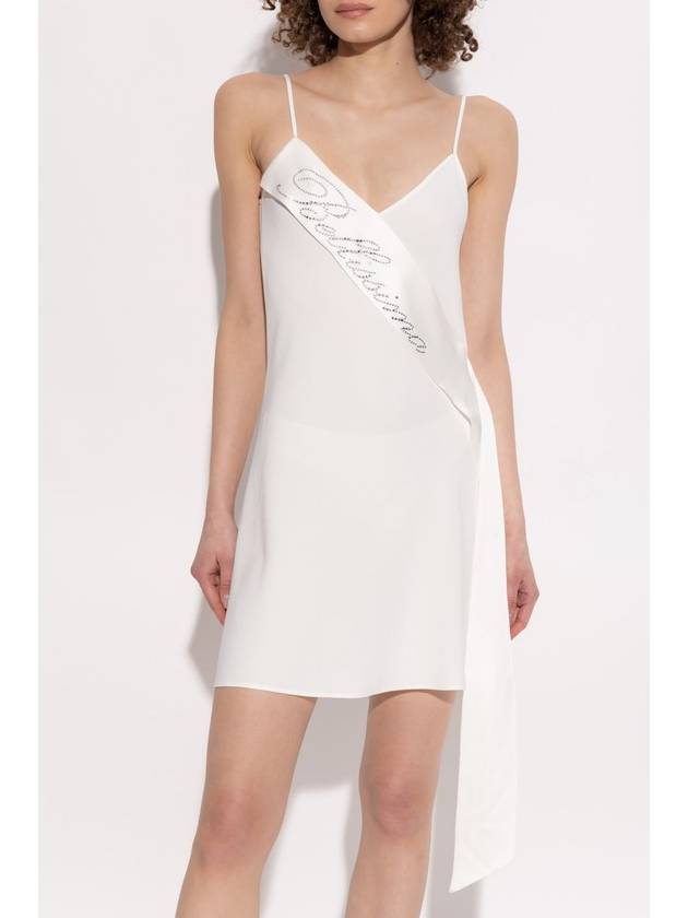 Blumarine Dress With Satin Sash, Women's, White - BLUMARINE - BALAAN 3