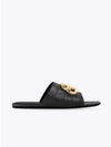 Gold BB Logo Oval Slippers Black - BALENCIAGA - BALAAN 2