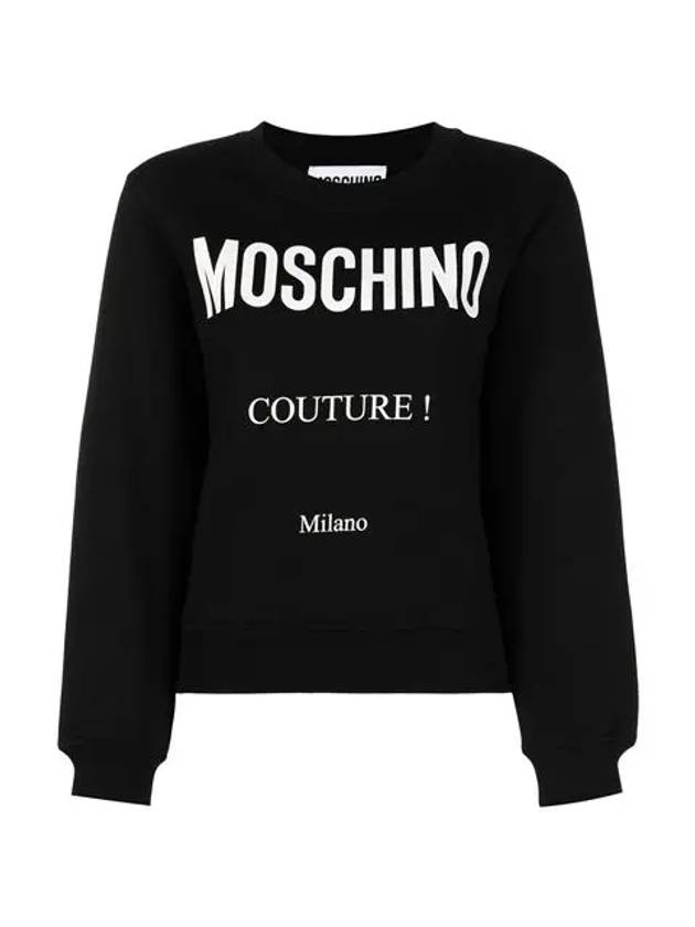 Logo Printing Sweatshirt Fantasia Black Women A17205527 3555 - MOSCHINO - BALAAN 1