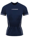 KIM waist banding slim fit t shirt navy GWJT06437 6855 - J.LINDEBERG - BALAAN 1