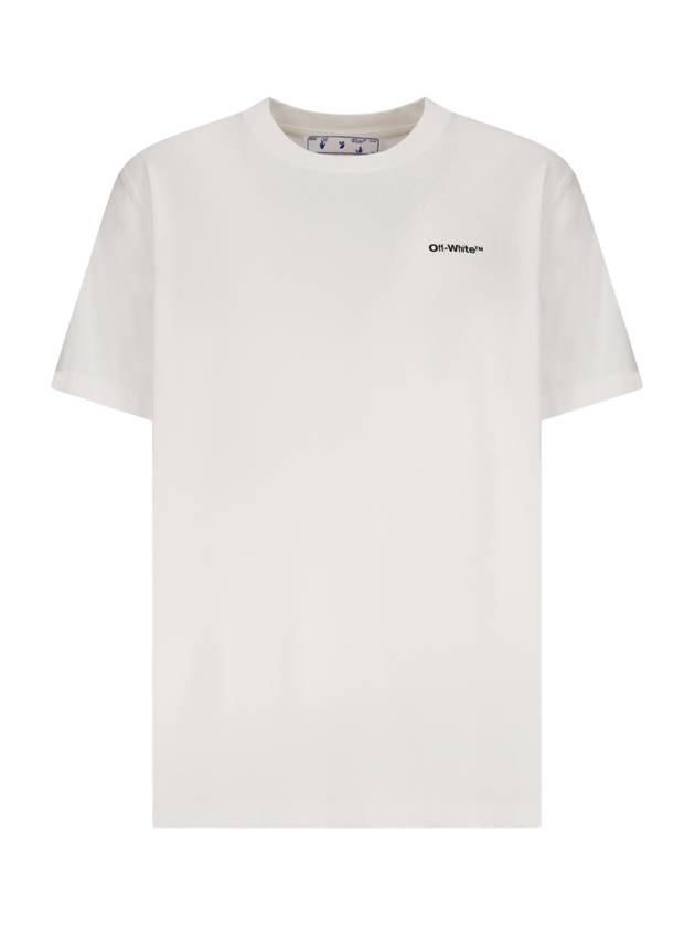 T-SHIRT WITH DIAG PATTERN - OFF WHITE - BALAAN 1