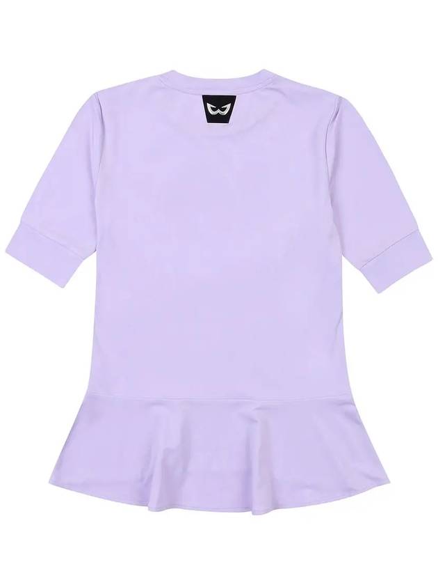 Golf Wear One Point Frill T-Shirt PURPLE - WHITEBALL - BALAAN 7