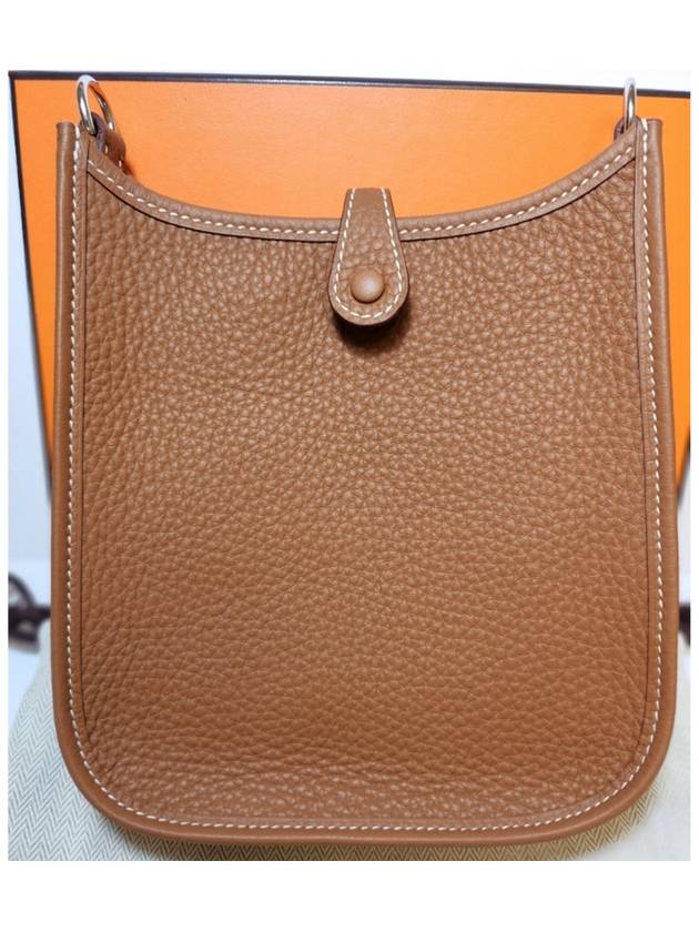 Evelyn 16 Clemence Palladium Cross Bag Gold Brown - HERMES - BALAAN 4