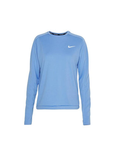 Women's Dri Fit Pacer Crew Long Sleeve T-Shirt Blue - NIKE - BALAAN 1