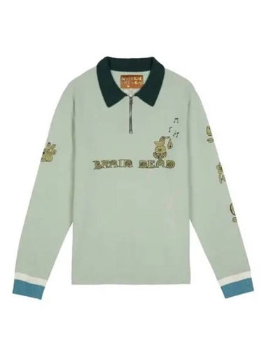 Brain Dead Rex Half Zip Sweater Mint - BRAIN DEAD - BALAAN 1