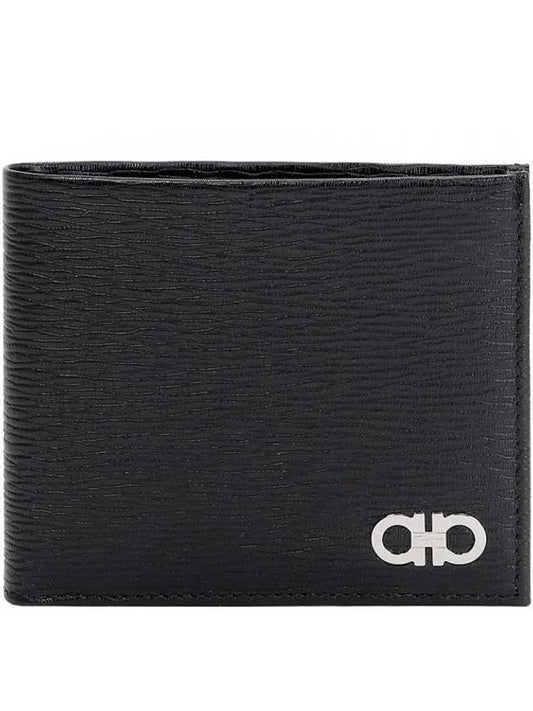 Gancini Half Wallet Black - SALVATORE FERRAGAMO - BALAAN 2