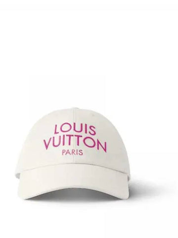 My LV Paris Ball Cap Baseball Luxury Hat White M7592L - LOUIS VUITTON - BALAAN 1