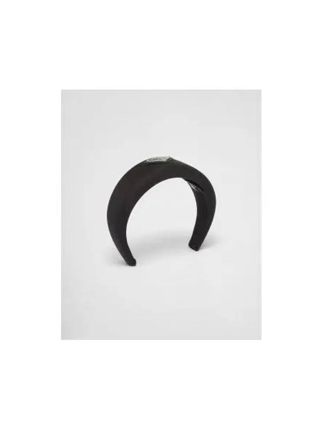 Re-Nylon Triangular Logo Hair Band Black - PRADA - BALAAN 2