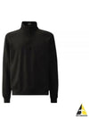 Light Fleece Half Zip-Up Sweatshirt Black - CP COMPANY - BALAAN 2