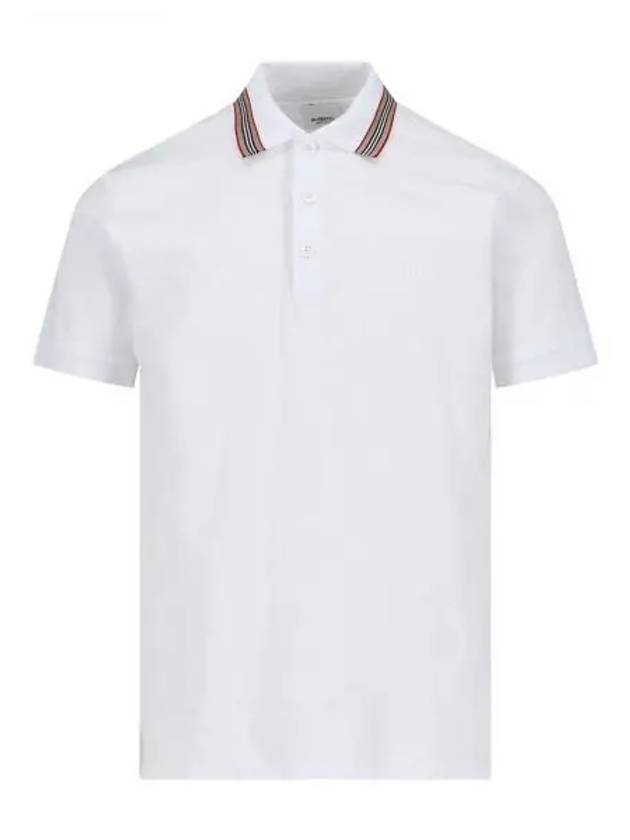 Cotton Polo Shirt White - BURBERRY - BALAAN 2