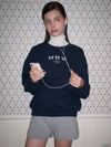 Triple butterfly embroidered sweatshirt navy - LETTER FROM MOON - BALAAN 5