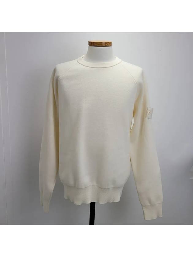 Ghost Piece Soft Cotton Knit Top Off White - STONE ISLAND - BALAAN 2