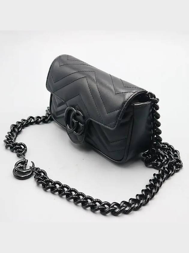 699757 Black leather GG Marmont shoulder and belt bag - GUCCI - BALAAN 4