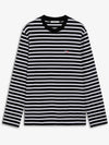 Fox Logo Stripe Long Sleeve T-Shirt White Black - MAISON KITSUNE - BALAAN 2