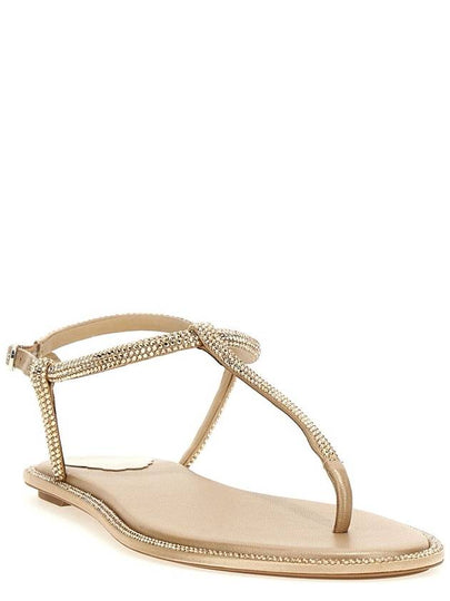 René Caovilla Diana Thong Low Sandals With Crystals 10 Shoes - RENE CAOVILLA - BALAAN 2